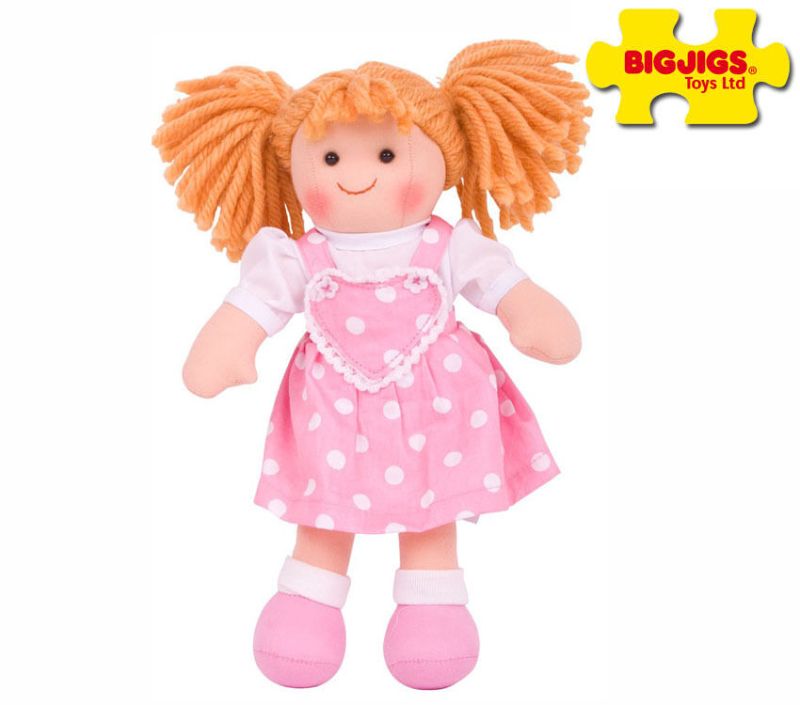 Photo 1 of BIGJIGS Ruby - Rag Doll 11in, Soft Doll For Hug, New & Adorable, BJD020
