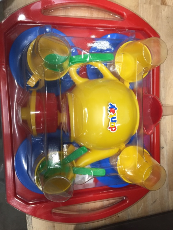 Photo 2 of Dantoy Deluxe Durable Plastic Tea Set - 18 Pieces
