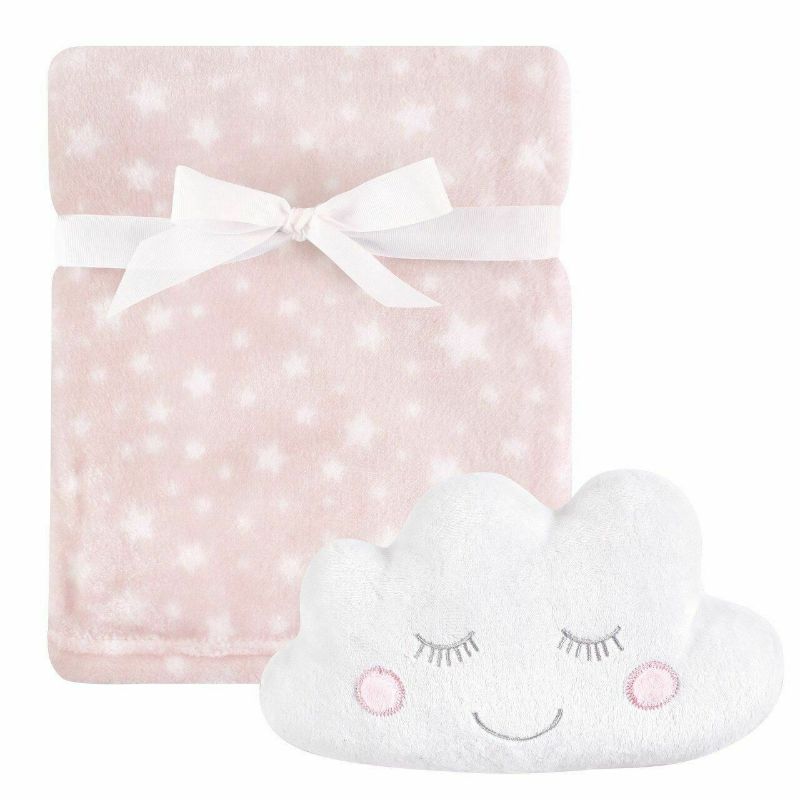 Photo 1 of Hudson Baby Plush Blanket and Toy, 2-Piece Set, Pink Cloud
