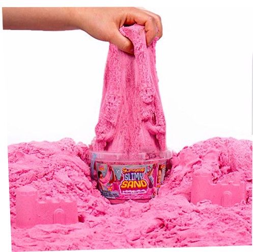 Photo 1 of 3 PACK: By Horizon Group Usa, 1.5 Lbs Of Stretchable, Expandable, Moldable, Non Stick, Slimy Play Sand In A Reusable Bucket, Pink- A Kinetic Sensory Activity
