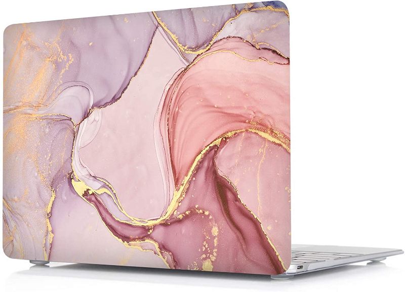 Photo 1 of Valkit MacBook Pro 13 inch Case 2020 Release A2338 A2289 A2251, Plastic Hard Shell Case Only Compatible with Apple Mac Pro 13 inch 2020 with Touch Bar and Touch ID, Pink Marble
