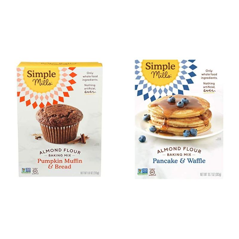 Photo 1 of  NON REFUNDABLE**5 PUMPKIN MUFFIN BREAD/ 2 PANCAKE AND WAFFLE BEST BY 11/20/2021
Simple Mills Almond Flour Baking Mix, Gluten Free Pumpkin Bread Mix, Muffin pan ready, Made with whole foods & Almond Flour Pancake Mix & Waffle Mix, Gluten Free, Made with w