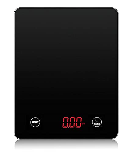 Photo 1 of Digital Kitchen Food Scale, Electronic Weighing - Baking Cooking Perfect - 11lb Weight Grams and Oz - .01 gram accuracy 1g/0.1oz Precise Graduation Tempered Glass Tare Function and LED Backlit Display
