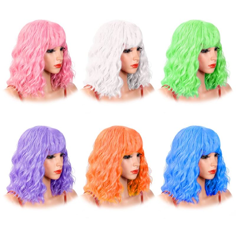 Photo 1 of DIYI Wigs 6 Pack, Colored Wig and Colorful Wigs, Neon Wigs for Women, Party Wigs, Bachelorette Party Decorations Supplies Favors – You will get 6 Pack Free Wig Cap 9.84 x 5.91 x 0.67 inches

