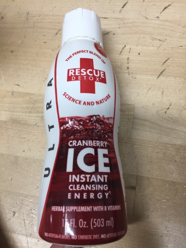 Photo 3 of **EXP 01-24**Rescue Detox - ICE - Cranberry Flavor - 17oz | Works in 90 Minutes Up to 5 Hours - Concentrated Cleansing Drink with B Vitamins and Naturally Sweetened with Stevia
