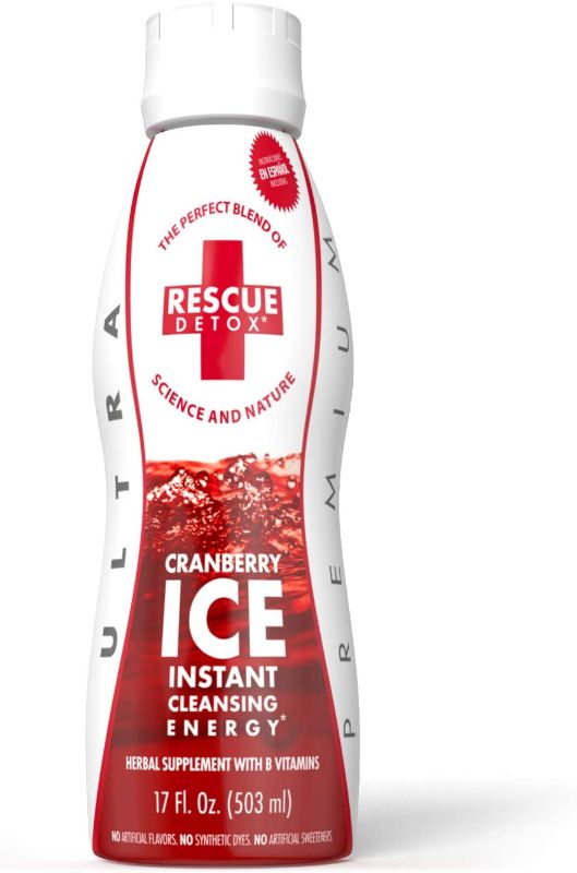 Photo 1 of **EXP 01-24**Rescue Detox - ICE - Cranberry Flavor - 17oz | Works in 90 Minutes Up to 5 Hours - Concentrated Cleansing Drink with B Vitamins and Naturally Sweetened with Stevia
