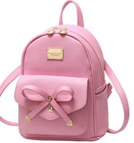 Photo 1 of Girls Bowknot Cute Leather Backpack Mini Backpack Purse for Women