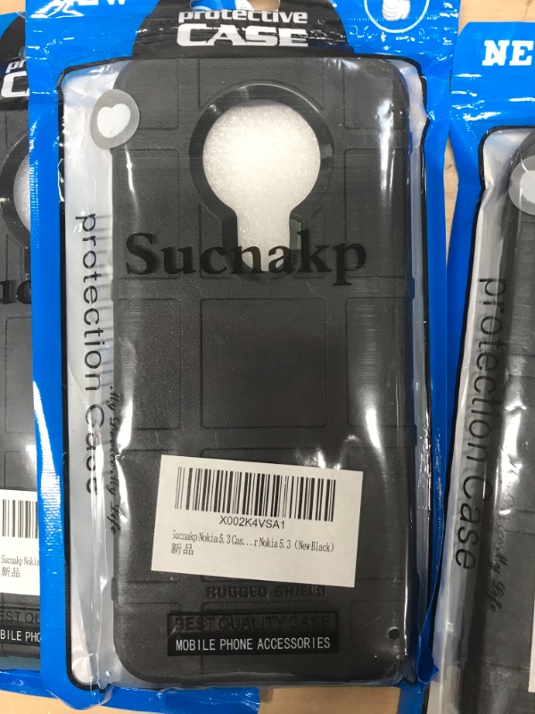 Photo 3 of SET OF 6, Sucnakp for Nokia 5.3 Case Heavy Duty Shock Absorption Phone Cases Impact Resistant Protective Cover for Nokia 5.3?New Black?