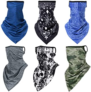 Photo 1 of 2 SETS OF Face Cover Scarf with Ear Loops Balaclava Bandana Neck Gaiter Head Wrap Headwear
