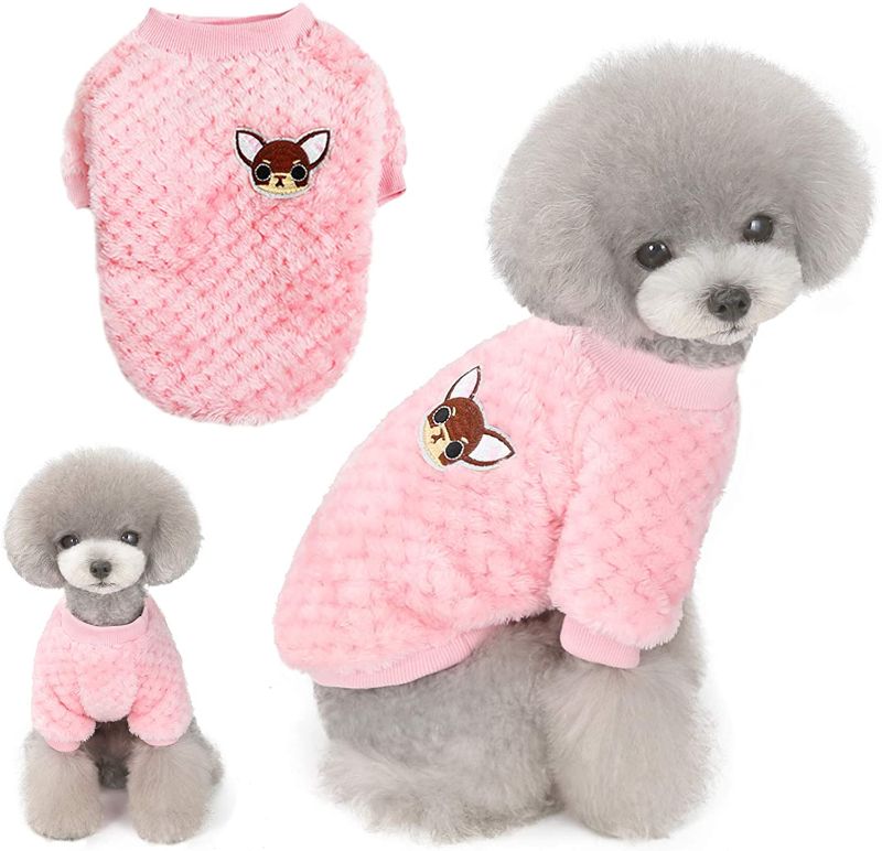 Photo 1 of SET OF 5 Dog Sweaters for Small Dogs,Cute Winter Small Dog Sweaters Puppy Clothes,Fit Small Dogs Pet Cats Chihuahua Poodles Yorkies Pugs,Cold Weather Clothes for Small Medium Dogs (Pink, Medium)
