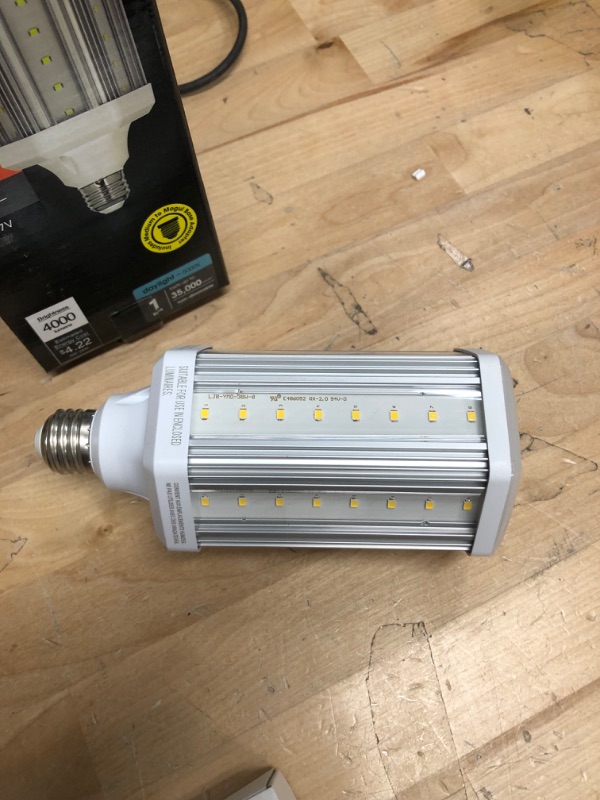 Photo 3 of Feit Electric 300-Watt Equivalent Corn Cob High Lumen Daylight (5000K) HID Utility LED Light Bulb (1-Bulb)
