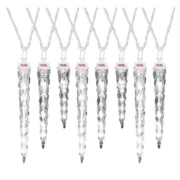 Photo 1 of  White Shooting Star Icicle LED String Light (8-Count) Christmas Decoration
