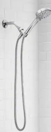 Photo 1 of 
Glacier Bay
Modern 6-Spray 4.5 in. Single Wall Mount Handheld Adjustable Shower Head in Chrome