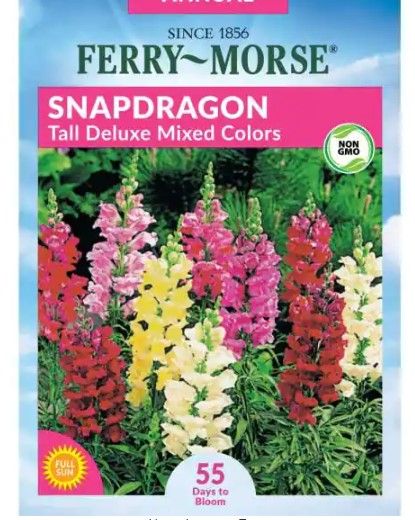 Photo 1 of 15 PACK, NO RETURNS NONREFUDABLE
Ferry-Morse
Snapdragon Tall Deluxe Mixed Colors Seed