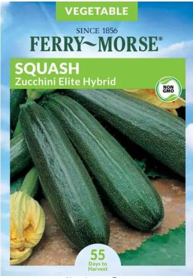 Photo 1 of 15 PACK, NO RETURNS NONREFUDABLE
Ferry-Morse
Zucchini Elite Hybrid Squash Vegetable Seed