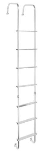 Photo 1 of ***INCOMPLETE, HARDWARE LOOSE IN BOX*** Steel Storage Tank Ladder, 300 lb Load Capacity, 15 in Overall Width, Rung Shape: Round
