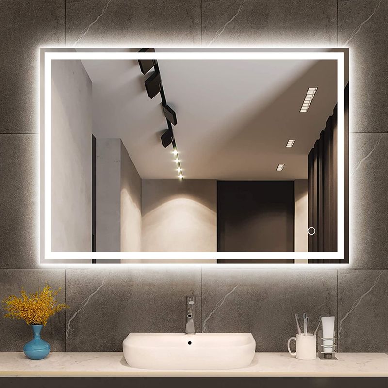 Photo 1 of ***UNABLE TO TEST*** STARLEAD 32x24 inch Wall Mounted Vanity Lighted Mirror, Anti-Fog Bathroom Mirror with Bluetooth Speaker, IP44 Waterproof Dimmable Memory Touch, 6500K Cool White
