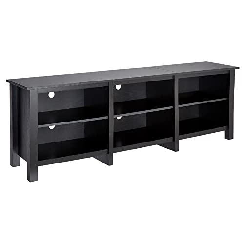 Photo 1 of ***INCOMPLETE, MISSING HARDWARE*** ROCKPOINT 70inch TV Stand Storage Media Console Entertainment Center,Tradition Black
