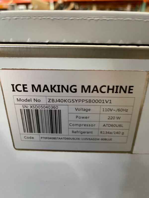 Photo 6 of ***DENTS, SHOWN IN PICTURE*** 88lbs Commercial Ice Maker Ice Cube Making Machine 40kg W/28lbs Ice Storage Sus
