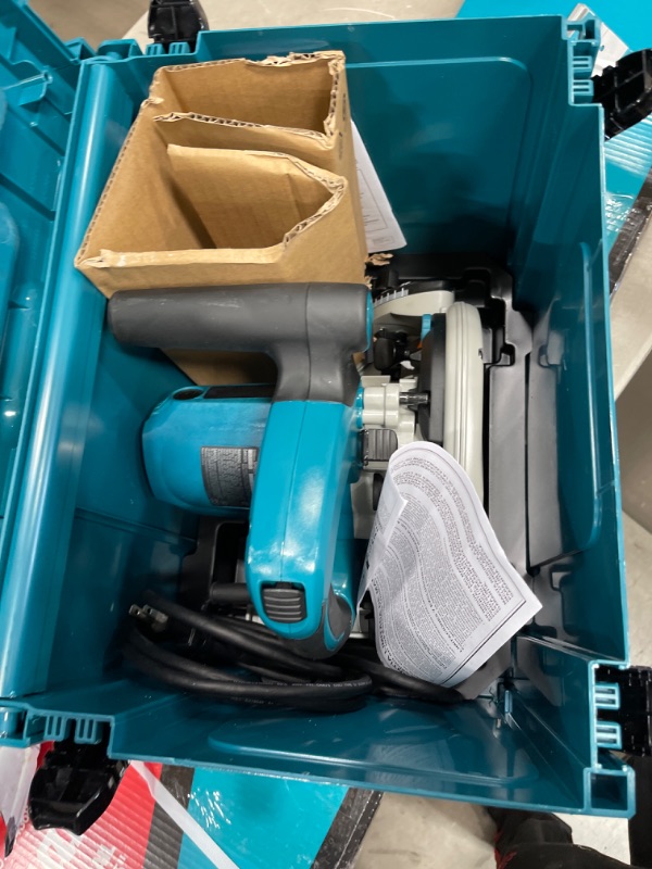 Photo 1 of 12 Amp 6-1/2 in. Corded Plunge Saw with 55 in. Guide Rail, 48T Carbide Blade and Hard Case
