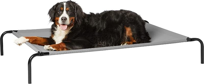 Photo 1 of ***INCOMPLETE, MISSING BED*** Amazon Basics Cooling Elevated Pet Bed, Extra Large (60.1 x 37.1 x 8.9 Inches), Grey, 1 count
