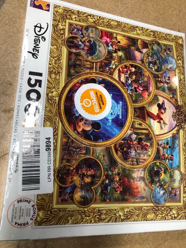 Photo 2 of Ceaco Thomas Kinkade The Disney Collection Mickey's 90th Birthday Collage Jigsaw Puzzle, 1500 Pieces & 750 Piece Thomas Kinkade The Disney Collection - Mickey and Minnie in Hawaii Jigsaw Puzzle
