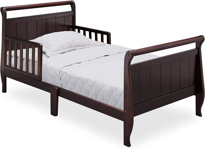 Photo 1 of **INCOMPLETE, MISSING HARDWARE*** Delta Children Wood Sleigh Toddler Bed - Greenguard Gold Certified Dark Chocolate
