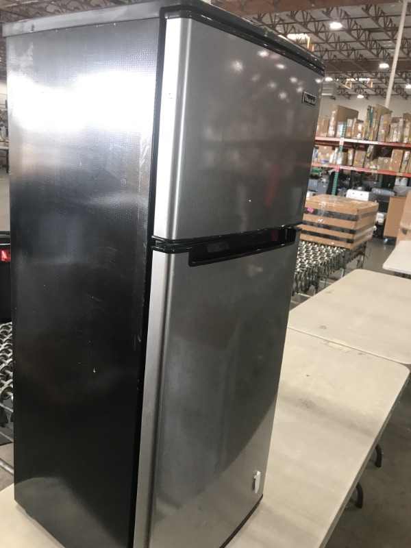Photo 2 of ***PARTS ONLY*** 4.5 cu. ft. 2 Door Mini Fridge in Stainless Look with Freezer
