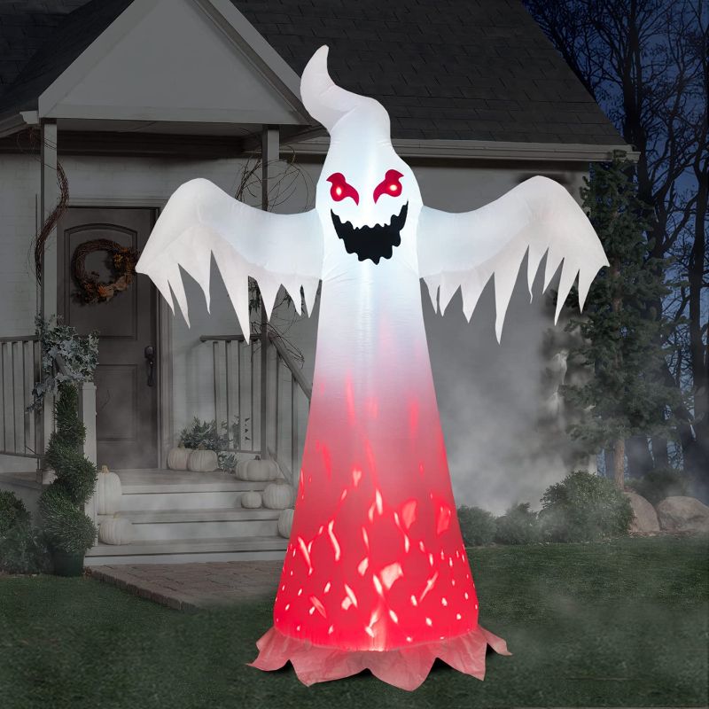 Photo 1 of 8 Ft Halloween Inflatable Flashlight Ghost Decorations Blow Up Yard with LED Lights for Party Home Lawn Garden Indoor Outdoor