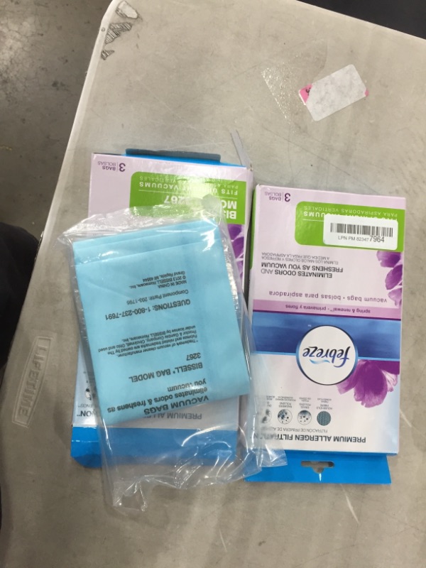 Photo 7 of 4 items
Febreze BISSELL Style 3267 Vacuum Bags, 3 Count ($9 x 2)
Scotch-Brite Non-Scratch Dishwand, Keeps Hands out of the Mess, Pack of 1 ($3)
Wostar Synthetic Nitrile Gloves 3 Mil Pack of 100 Latex Free Disposable Gloves  size medium ($17)
