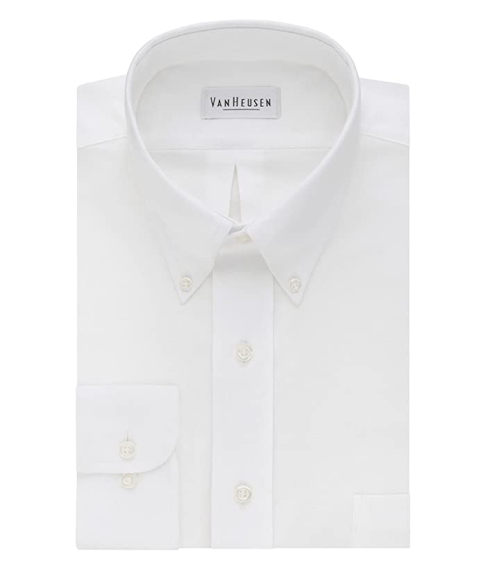 Photo 1 of Van Heusen Dress Shirt Regular Fit Oxford Solid Size: 17.5" Neck 36"-37" Sleeve
