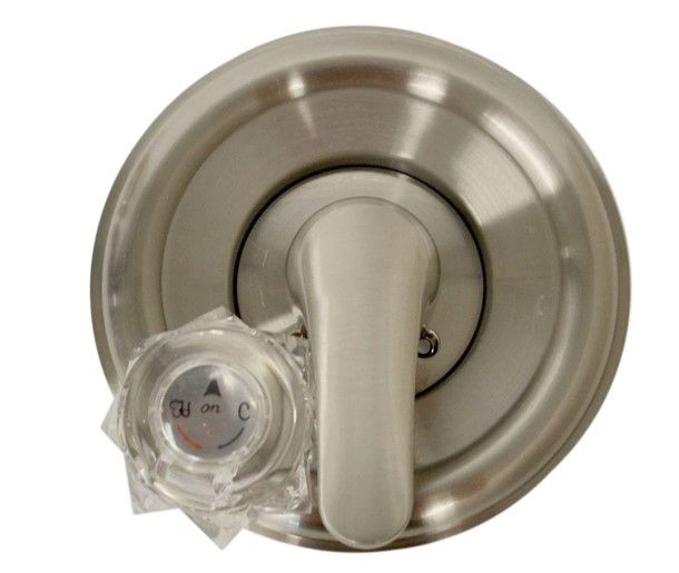 Photo 1 of 1-Handle Valve Trim Kit in Brushed Nickel for Delta Tub/Shower Faucets (Valve Not Included)
