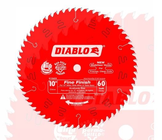 Photo 1 of 10 in. x 60-Tooth Fine Finish Circular Saw Blade
