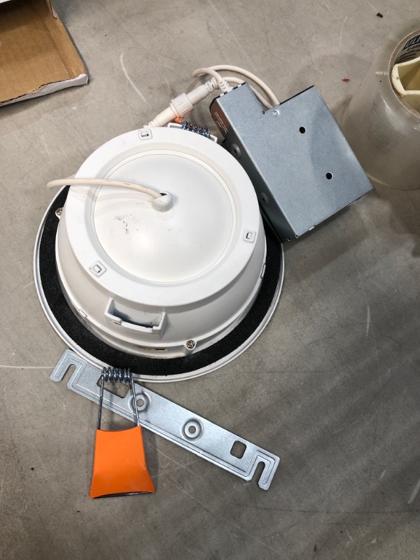 Photo 3 of **DAMAGED**
RA 6 in. Selectable CCT New Construction or Remodel Canless Recessed Adjustable Gimbal Integrated LED Kit
