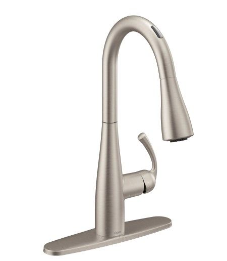 Photo 1 of **PARTS ONLY ** U by Moen Essie Single-Handle Pull-Down Sprayer Smart Kitchen Faucet with Voice Control in Spot Resist Stainless
