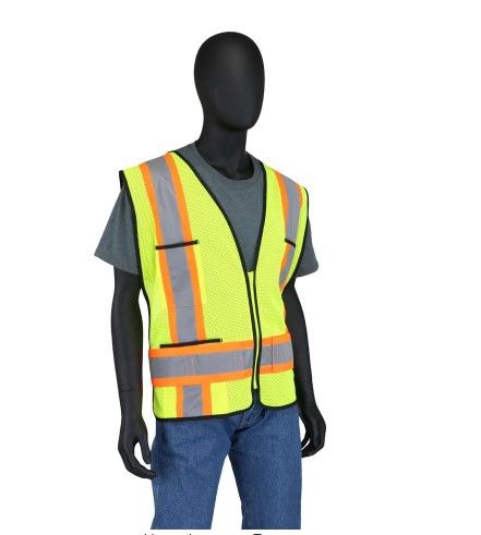 Photo 1 of High-Visibility 2-Tone Reflective Safety Vest
