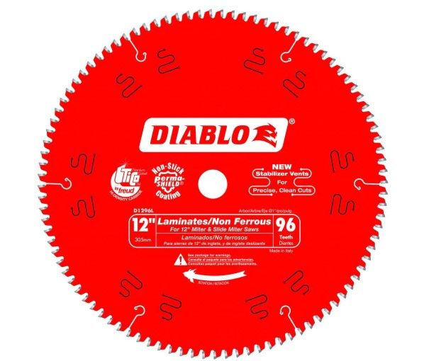 Photo 1 of 12 in. x 96-Tooth Laminate/Aluminum/Plastics Circular Saw Blade
