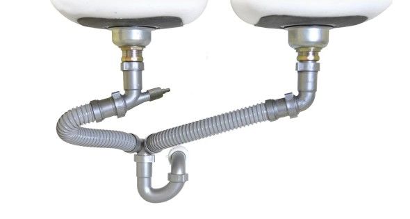 Photo 1 of 1-1/2 in. All-in-One Drain Kit for Double Bowl Kitchen Sinks
