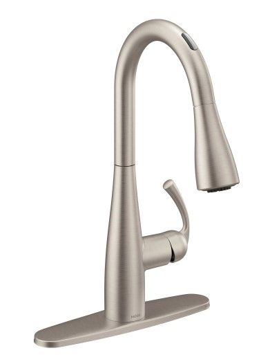 Photo 1 of **INCOMPLETE**
U by Moen Essie Single-Handle Pull-Down Sprayer Smart Kitchen Faucet with Voice Control in Spot Resist Stainless
