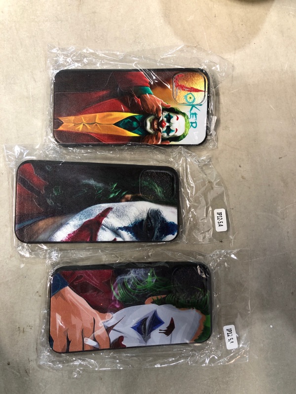 Photo 2 of **IPHONE CASES BUNDLE** 
New Halloween Pattern Soft Silicone Protective 3 iPhone 12 MINI Cases Black TPU and PC Anti-Slippery Design Protection, JOKER, SOLD AS IS, NO RETURN/REFUND
