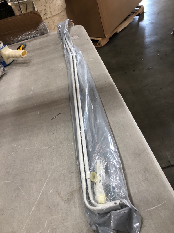 Photo 2 of **DAMAGED**
Kenney Manufacturing Company KN522 48" - 86" White Heavy Duty Double Curtain Rod
