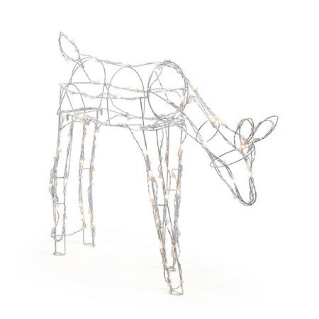 Photo 1 of Home Accents Holiday 30 In.led 80-light White Wire Doe
