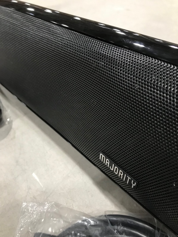 Photo 2 of (DENTED FRONT) 
Majority Teton Bluetooth Soundbar for TV | 120 Watts with 2.1 Channel Sound | Built-in Subwoofer with Remote Control | Multi-Connection
