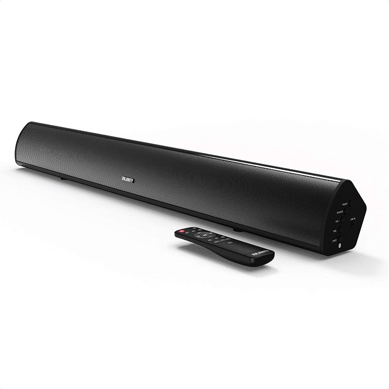 Photo 1 of (DENTED FRONT) 
Majority Teton Bluetooth Soundbar for TV | 120 Watts with 2.1 Channel Sound | Built-in Subwoofer with Remote Control | Multi-Connection
