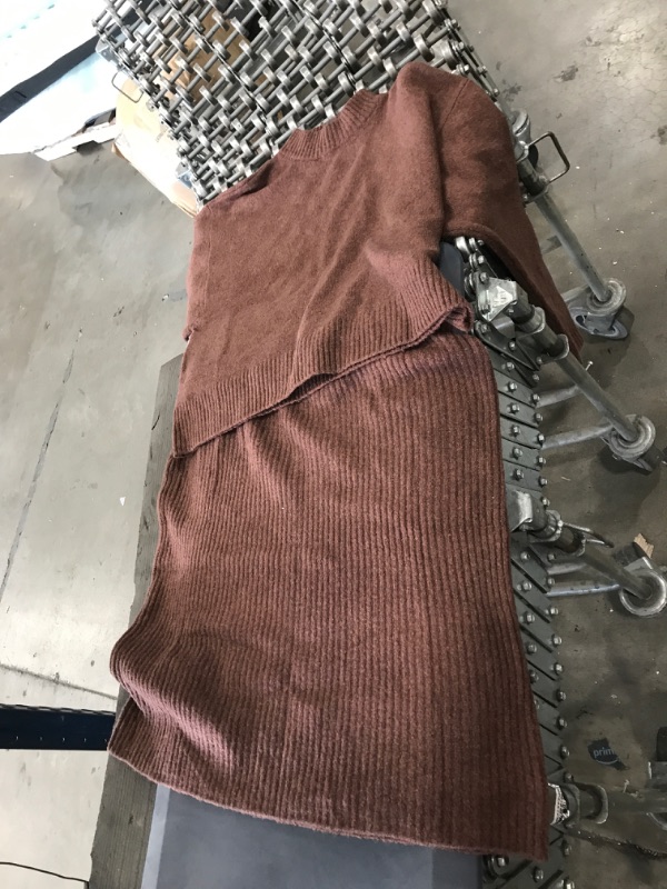 Photo 1 of Daily Ritual Women's Relaxed-Fit Cozy Boucle Mockneck Sweater & Pencil Skirt 2-Piece Outfit