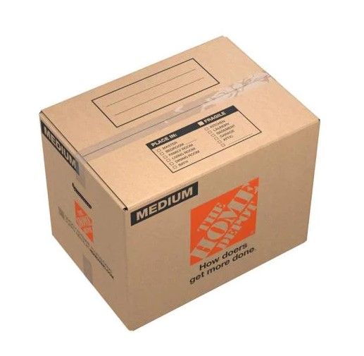 Photo 1 of 21 in. L x 15 in. W x 16 in. D Medium Moving Box with Handles (20-Pack)