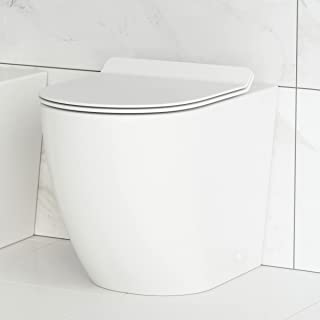 Photo 1 of (BROKEN OF CORNER) 
Swiss Madison Well Made Forever SM-WT514 St. Tropez Back to Wall Toilet, Glossy White