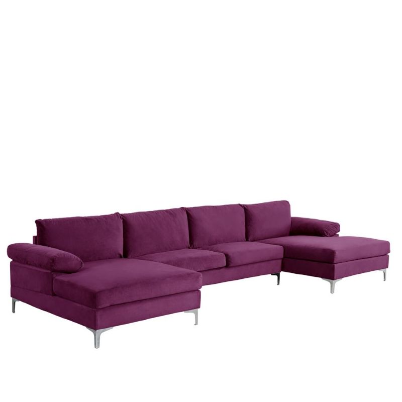 Photo 1 of (BOX 2 OF 3)
(THIS IS NOT A COMPLETE SET)
AMANDA XL MODERN VELVET OVERSIZED SECTIONAL SOFA