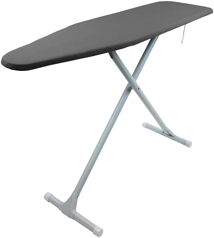 Photo 1 of (TORN MATERIAL)
Homz T-Leg Ironing Board, Made in the USA, Gray and White
