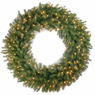 Photo 1 of 48in. Norwood Fir Deluxe Wreath with Clear Lights
